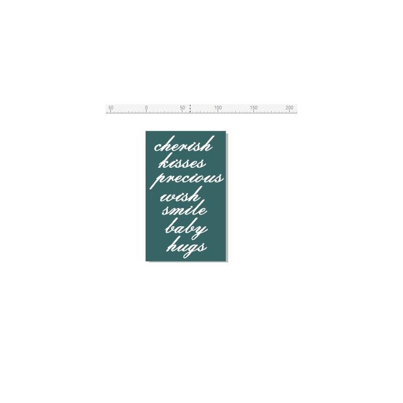 Baby words script 110 x 180mm min buy 3