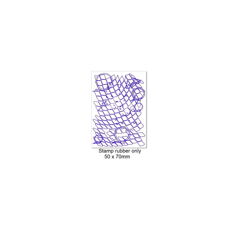 Vintage stamp fishnet grunge  50 x 70mm-