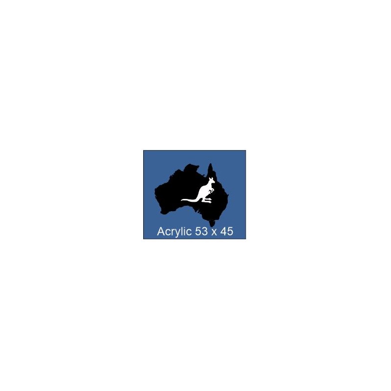 Map of Australia Acrylic Black 53 x 45mm,pack of4