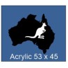 Map of Australia Acrylic Black 53 x 45mm,pack of4