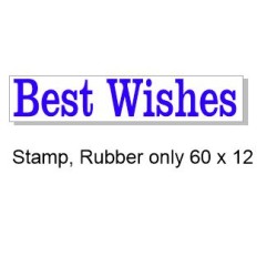 Best Wishes 60 x 12mm   Rubber stamp, rubber only,