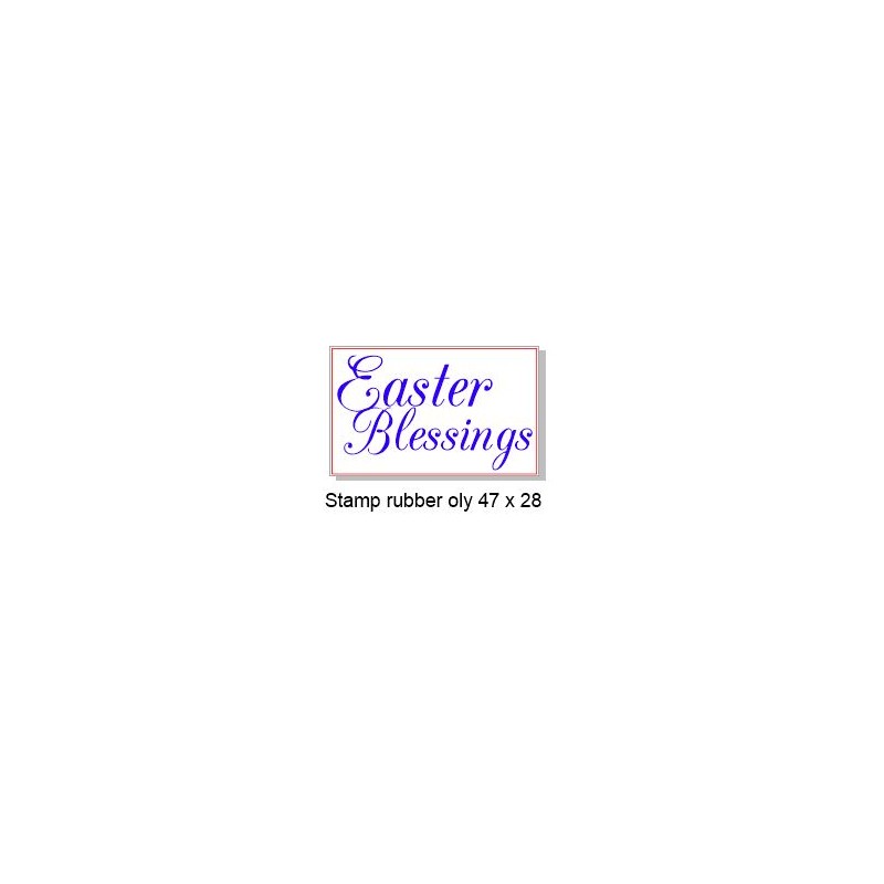 Easter Blessings 47 x 28mm  Rubber stamp, rubber only,Acrylic bl