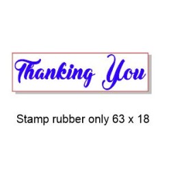 Thinking of you 60 x 15mm Stamp Rubber only, Acrylic blocks are 