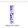 Edge Stamp 100 x 20 mm ,Stamp Rubber only, Acrylic blocks are av