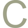 Arial 40mm Letter - C