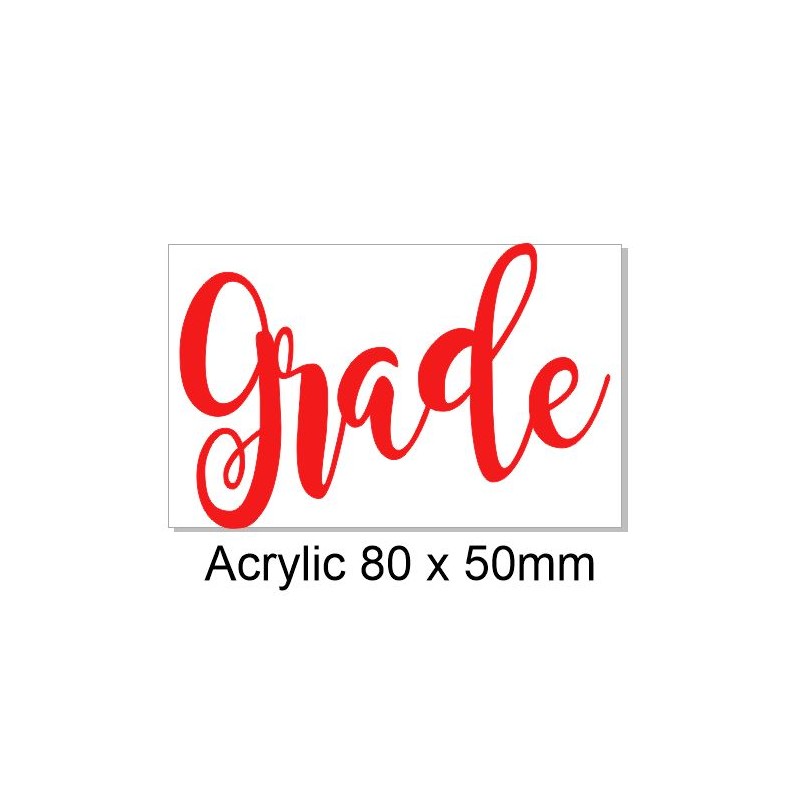 Grade 80x50mm Acrylic