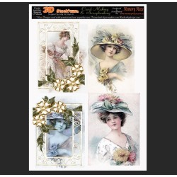 Vintage ladies Toppers, A4 Min buy 5
