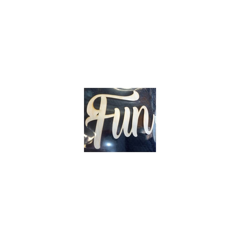 FUN  130 x 100mm  large word available in Wood,Acrylic or Chipbo