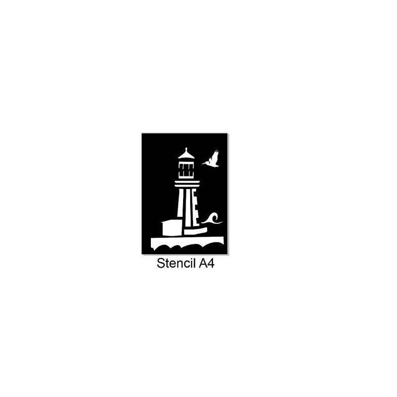 Light house stencil A4 size other sizes available drop box to se