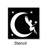fairy on moon stencil available in various sizes via drop down b