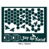 Just bee yourself.Bee hive,honeycomb,bee. 140 x 180mm .Min buy 3