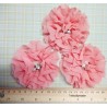 Chiffon Rhinestone Flower Colour - Dusty Pink  large bling centr