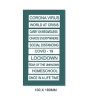 Corona Crisis Engraved tabs 100 x 180mm  Min buy 3