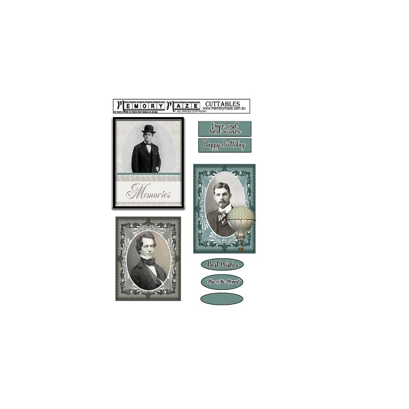 Male, Vintage, Men card cuttable, A4 min buy 5
