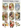 Vintage Christmas greeting tags . A4. Ideal for your Christmas c