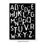 Grunge Alphabet Stencil A4. 210 x 297