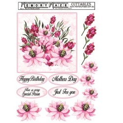 Flowers Watercolour 3D sheet sold in min 5