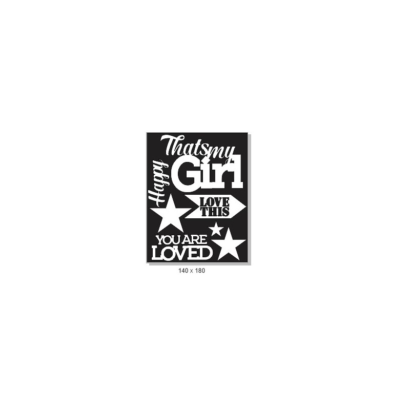 That\'s my Girl ,140 x 180mm. Min buy 3.