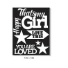 That\'s my Girl ,140 x 180mm. Min buy 3.