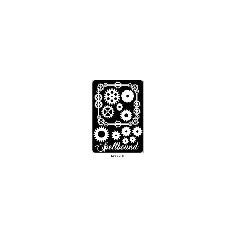 Spellbound cogs 140 x 200mm. Min buy 3.