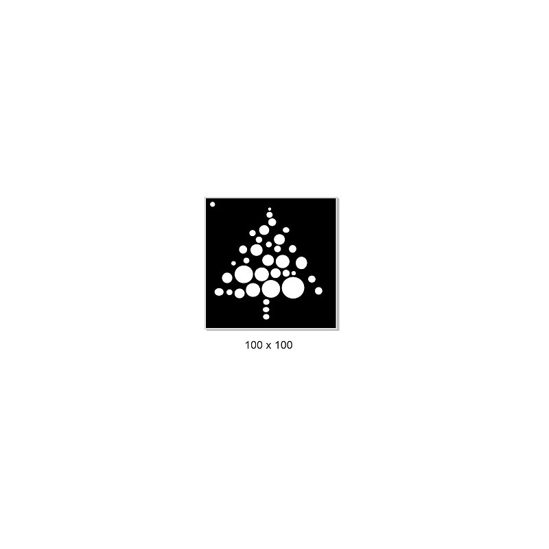 Christmas tree stencil  100 x 100mm min buy 3.