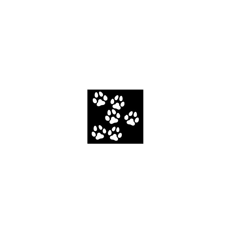 Stencil Paw prints 100 x 100mm 4 x4 inch min buy 3