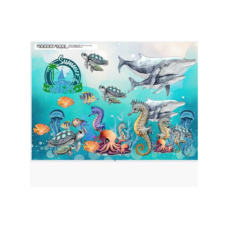 Underwater landscape, scrap size, min buy 5