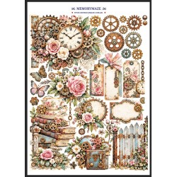 VP Scutt 1221026 Victorian Clocks, Cogs & Roses