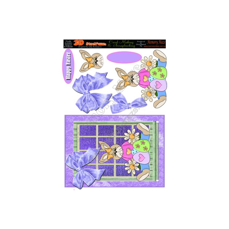 Easter Bunny with Purple Bows